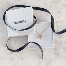 Load image into Gallery viewer, Molten Gold Necklace - Trio of Golden Orbs Set with Diamonds