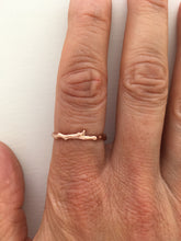 Load image into Gallery viewer, Twig Band Stacking Ring or Wedding Ring in solid gold