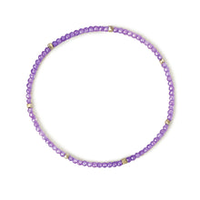 Load image into Gallery viewer, Gemstone Beaded Bracelet with Scattered Solid Gold Nugget Beads