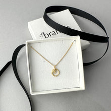 Load image into Gallery viewer, Willow Twig Necklace with Circle Charm with wood texture and bud drop