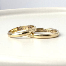 Load image into Gallery viewer, Classic Wedding Ring D Shape 3mm Band