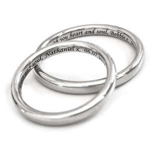 Classic Wedding Rings - special listing for Tom & Chrissie