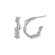 Load image into Gallery viewer, Conifer Leaf Hoop Earrings