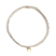 Load image into Gallery viewer, Stretch Bracelet with Blue Zircon and 9 Carat Gold Disc Charm