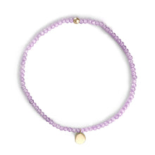 Load image into Gallery viewer, Stretch Bracelet with Blue Zircon and 9 Carat Gold Disc Charm