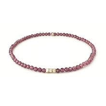 Load image into Gallery viewer, Gemstone Beaded Bracelet with 3 Solid Gold Nugget Beads