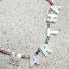 Load image into Gallery viewer, Mother of Pearl Name Necklace