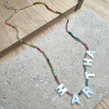 Load image into Gallery viewer, Mother of Pearl Name Necklace