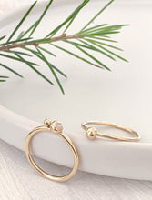 Load image into Gallery viewer, Molten Gold Stacking Ring with Gold Orb