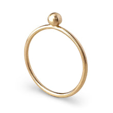 Load image into Gallery viewer, Molten Gold Stacking Ring with Gold Orb
