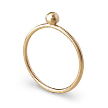 Load image into Gallery viewer, Molten Gold Stacking Ring with Gold Orb
