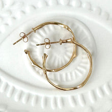 Load image into Gallery viewer, Twig Medium Hoop Earrings