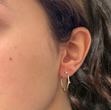 Load image into Gallery viewer, Twig Medium Hoop Earrings