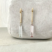 Load image into Gallery viewer, Twig Ear Stud Earrings with Tourmaline Baguette Drops