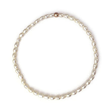 Load image into Gallery viewer, Stretch Bracelet with Small Oval Pearls and Metallic Nugget Beads