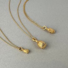 Load image into Gallery viewer, Poppy Seed Pod Pendant Necklace - Medium