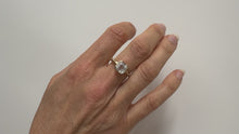 Load and play video in Gallery viewer, Hebe Twig Ring with Octagon White Sapphire