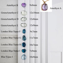 Load image into Gallery viewer, Rose Cut Slider Necklace with Amethyst in Yellow Gold