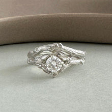 Load image into Gallery viewer, Willow Twig Engagement Ring in Sterling Silver with Moissanite