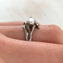 Load image into Gallery viewer, Willow Twig Engagement Ring in 18 carat Gold with Pear Cut Lab Grown Diamond