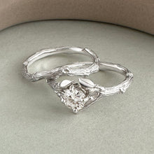Load image into Gallery viewer, Willow Twig Engagement Ring in Sterling Silver with Moissanite