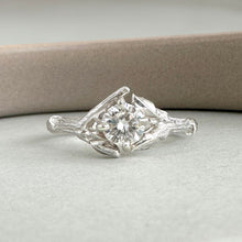 Load image into Gallery viewer, Willow Twig Engagement Ring in Sterling Silver with Moissanite