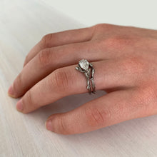 Load image into Gallery viewer, Willow Twig Engagement Ring in 18 carat Gold with Pear Cut Lab Grown Diamond