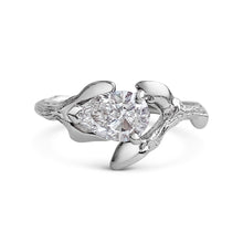Load image into Gallery viewer, Willow Twig Engagement Ring in 18 carat Gold with Pear Cut Lab Grown Diamond