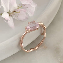 Load image into Gallery viewer, Twig Engagement Ring with Rose Cut Ceylon Sapphire