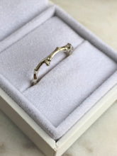 Load image into Gallery viewer, Twig Ring with White Topaz in 14 carat Gold