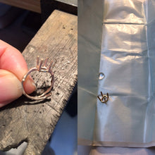 Load image into Gallery viewer, Twig Ring in solid gold with rose cut pink Ceylon sapphire