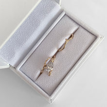 Load image into Gallery viewer, Twig Engagement Ring in 18 Carat Gold and Pear Cut Diamond