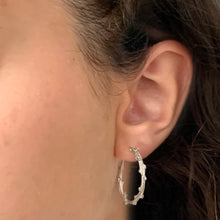 Load image into Gallery viewer, Barberry Hoop Textured Earrings in 9 carat gold