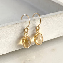 Load image into Gallery viewer, Citrine Drop Earrings
