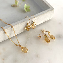 Load image into Gallery viewer, Citrine Drop Earrings