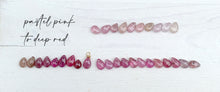 Load image into Gallery viewer, Sapphire Smooth Briolette Drop Necklace with Gold Chain