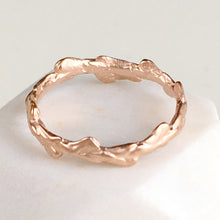 Load image into Gallery viewer, Cypress Leaf Band Ring in Sterling Silver or 9 Carat Gold