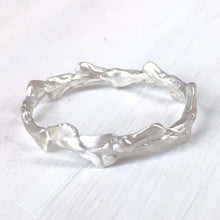 Load image into Gallery viewer, Cypress Leaf Band Ring in Sterling Silver or 9 Carat Gold