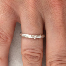 Load image into Gallery viewer, Cypress Twig Eternity Ring in 9 carat gold with emeralds, rubies or sapphires
