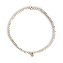 Load image into Gallery viewer, Gemstone Beaded Bracelet with Gold and Diamond Charm