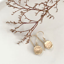 Load image into Gallery viewer, Disc Drop Earrings in 9 carat Solid Gold
