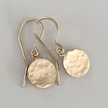 Load image into Gallery viewer, Disc Drop Earrings in 9 carat Solid Gold