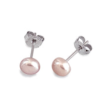 Load image into Gallery viewer, Freshwater Pearl Ear Studs - medium