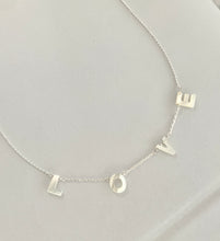 Load image into Gallery viewer, Alphabet Charm Necklace 4 Letters
