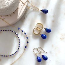 Load image into Gallery viewer, Drop Earrings with Lapis Lazuli