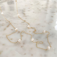 Load image into Gallery viewer, Freshwater Pearl and Citrine Sautoir Necklace