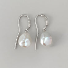 Load image into Gallery viewer, Baroque Pearl Drop Earrings with Sterling Silver Twig Ear Hooks