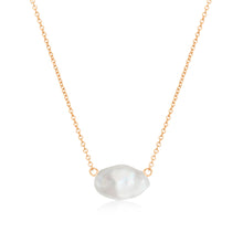 Load image into Gallery viewer, Baroque Pearl Necklace on Yellow Gold Chain
