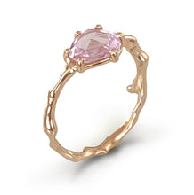 Load image into Gallery viewer, Twig Engagement Ring with Rose Cut Ceylon Sapphire
