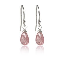 Load image into Gallery viewer, Sapphire Smooth Briolette Drop Earrings